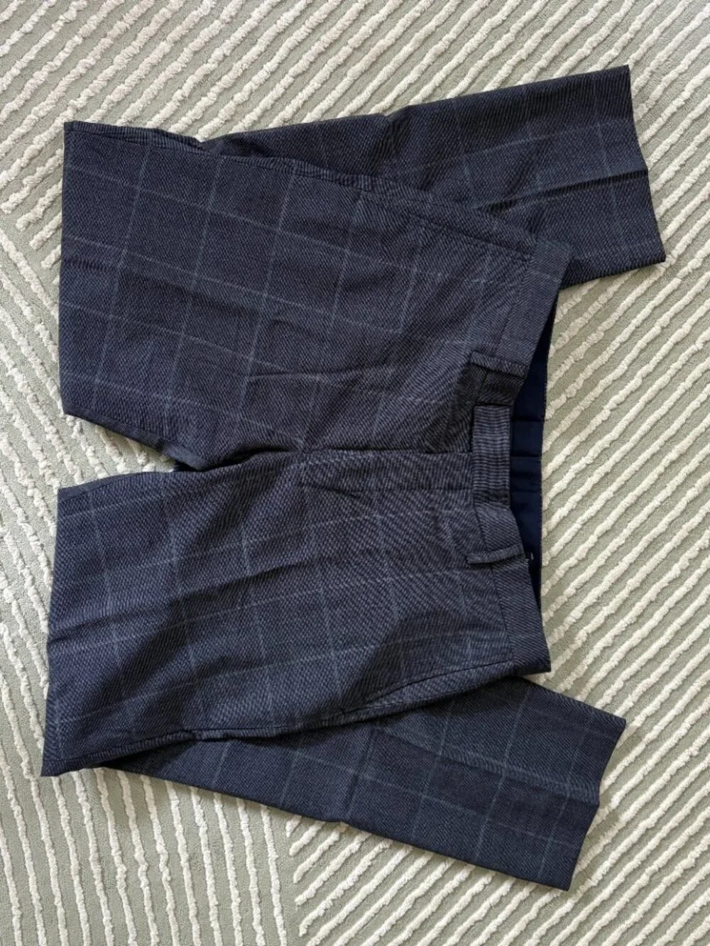Banana Republic Slim Fit Stretch Wool Plaid Dress Pants - 32x32 BR+